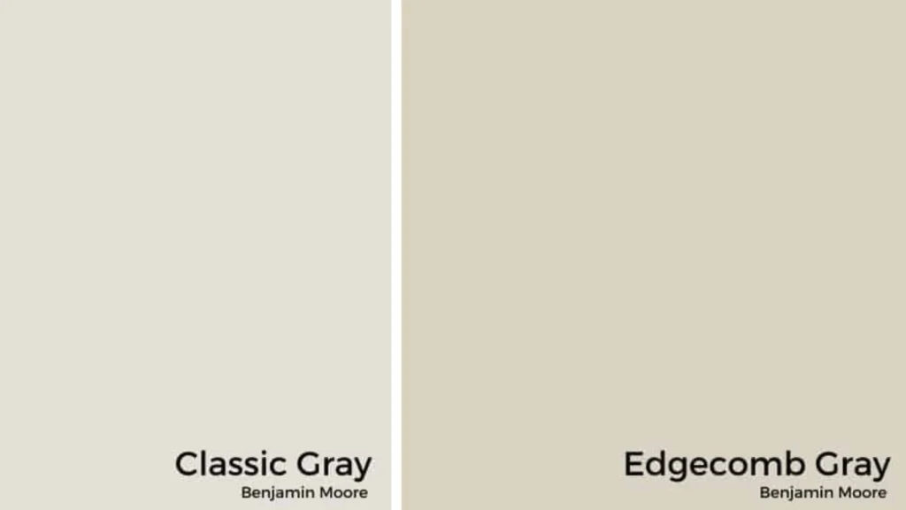 Edgecomb Gray VS Classic Gray