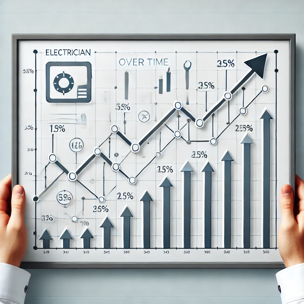 Salary of Electricians Over Time